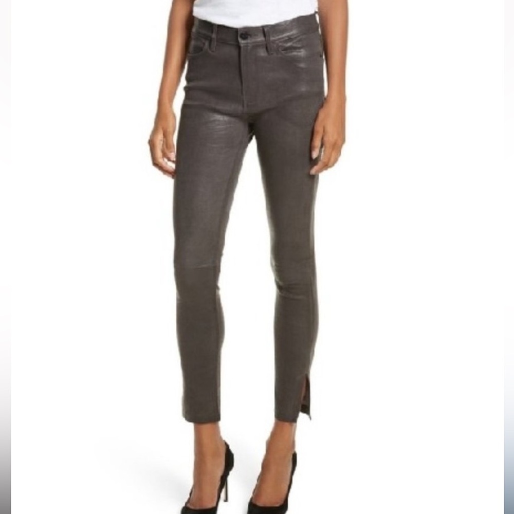 FRAME Le High Skinny Leather Pant Grey 25